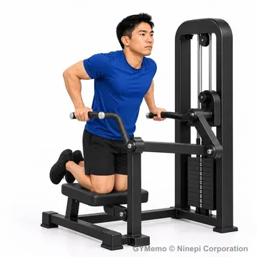 アシステッドディップスの開始姿勢
