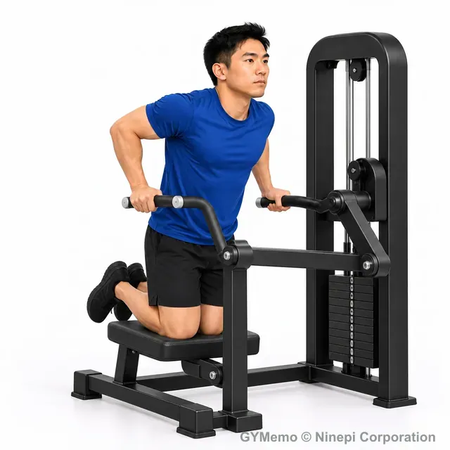 アシステッドディップスの開始姿勢