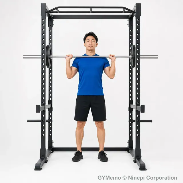 バーベルショルダープレスの開始姿勢