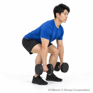 ダンベル・デッドリフトの開始姿勢