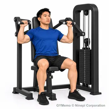 マシンショルダープレスの開始姿勢