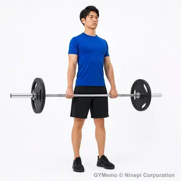 ルーマニアンデッドリフトの開始姿勢