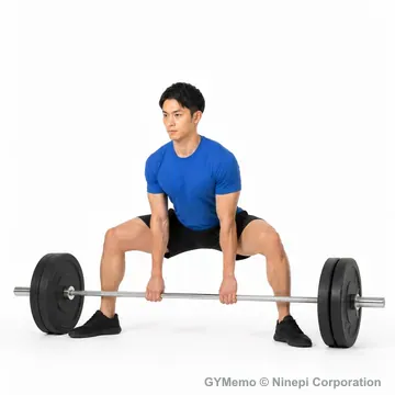 スモウデッドリフトの開始姿勢