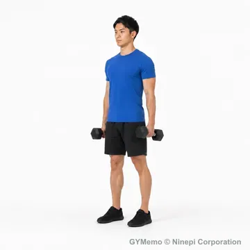 ウォーキングランジの開始姿勢