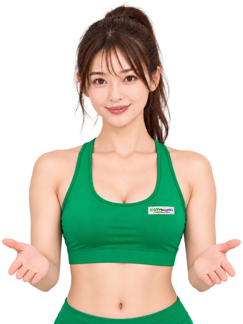グリーンのウェアで案内する、ninepi AI専属モデルの九ちゃん